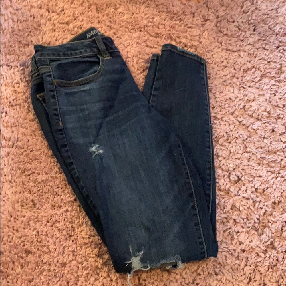 American eagle high rise distressed jeans